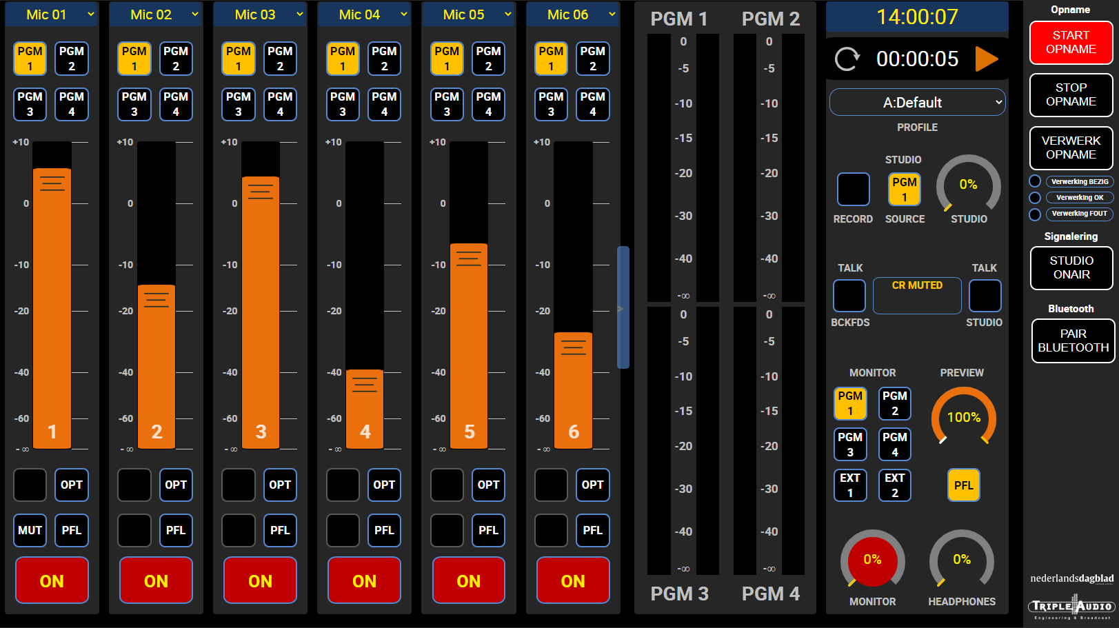 Pathfinder Core PRO VML user panel